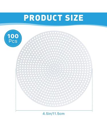 Milkary 100 Pcs Circle Plastic Mesh Sheets for Embroidery and Crafting - 4.5 Plastic Canvas for DIY Projects - Buy Online on SooperMarket.com