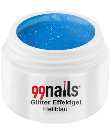 99nails Glitter Effect Gel - Light Blue 1 pack (1 x 5 ml)