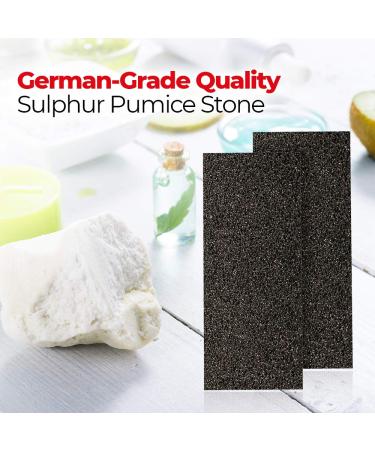 TITANIA Sulphur Pumice - Extra Hard Black 18g | 9.5x4x2 cm | International Shipping Available - Buy Online on SooperMarket.com