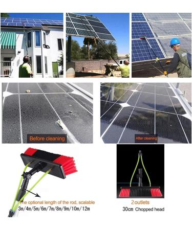 5-12m Extension Pole Window Washer Combo Telescopic Pole for Window Cleaning Extension Pole for Cleaning Windows(30cm Brush 10m pole) 55cm Brush Head 6M/21FT - Buy Online on SooperMarket.com
