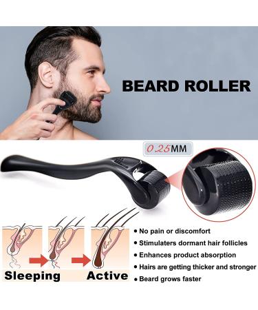 Complete Beard Growth Kit for Men - Beard Roller, Wash, Serum, Oil, Balm, Brush, Comb, Scissor, eBook - Perfect Beard Grooming and Care Gift Set - Buy Online on SooperMarket.com