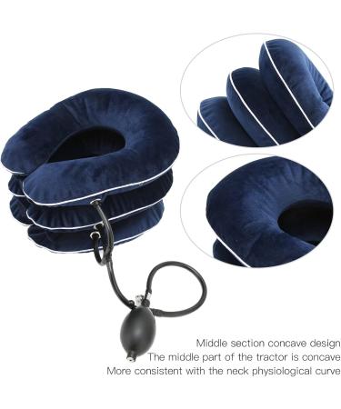 Buy Adjustable Inflatable Neck Traction Device - Effective 3-Layer Support Pillow for Pain Relief - Buy Online on SooperMarket.com