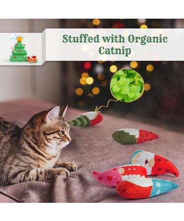 BIUBIUCAT Christmas Catnip Toys - 5PCS Interactive Kitten Chew Plush Gift Set - Buy Online on SooperMarket.com