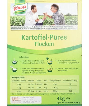 Buy Knorr Potato Flakes Puree - Premium Quality Potatoes 4kg Pack for International Shipping - Buy Online on SooperMarket.com