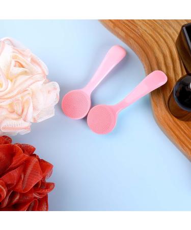 Shop Wllhyf 2er-Pack Soft Silicone Manual Face Cleaning Brush - Blackhead Remover Peeling Pad (Pink) - International Shipping Available - Buy Online on SooperMarket.com