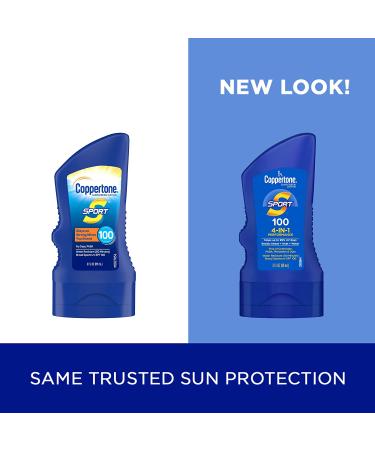 Coppertone SPORT SPF 100 Lotion | Water Resistant Body Sunscreen | Travel Size 3 Fl Oz - Buy Online on SooperMarket.com
