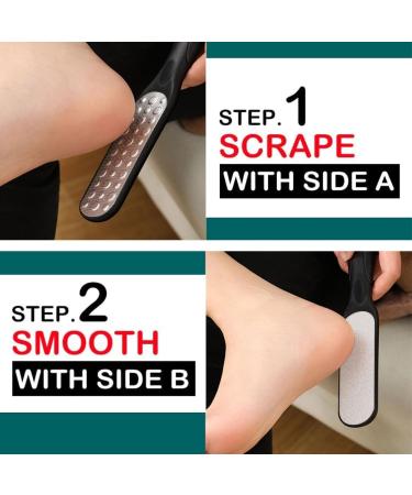 Foot File Foot Scraper for Hard Skin Professional Pedicure Double Side Foot Files Callus Remover Foot Scrubber Metal Foot Rasp Foot Care Tool for Dead Skin Cracked Heels Corn Removal - Buy Online on SooperMarket.com