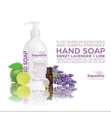Sapadilla Sweet Lavender + Lime Variety Pack: Dish Soap, Hand Soap & Countertop Cleanser - Buy Online on SooperMarket.com