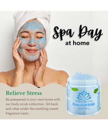 Pure Peppermint Scrub - Organic Moisturizing & Exfoliating Face & Body Scrub | Vegan Cruelty-Free Fights Stretch Marks & Wrinkles - Buy Online on SooperMarket.com