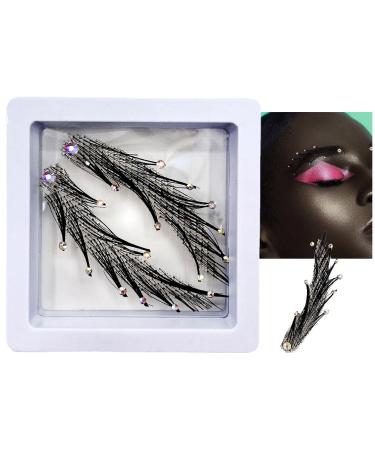 PUCHEN Adhesive Fake Eyebrows - Human Hair Fake Adhesive Handmade Eyebrows - Realistic Crocheted Eyebrows for Halloween Masquerade Costume Cosplay Eyebrows5