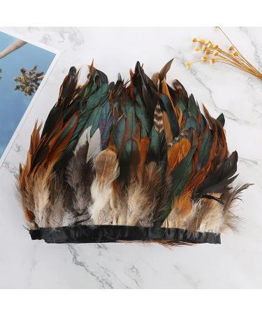HaiMay 4.5 Yards Rooster Feathers Fringe Trim Ribbon for Crafts and Costumes - 5-7 Inch Width - Buy Online on SooperMarket.com