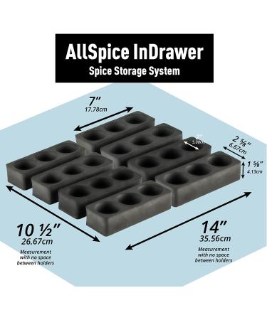 InDrawer AllSpice Rack (24 Jars + Labels) - Organize Your Spices Efficiently - Buy Online on SooperMarket.com