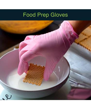 Pink Vinyl Disposable Gloves Medium 100 Pack - Latex Free, Powder Free, 3 Mil Thickness - Medical Exam, Home Cleaning, and Food Gloves - Buy Online on SooperMarket.com