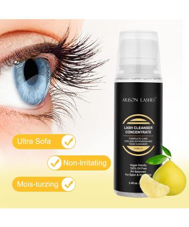 Lash Cleansing Concentrate 100ml Professional Eyelash Extension Shampoo - Natural Foaming Cleanser for Extensions, Salon Home Care - Pomelo Scent - Buy Online on SooperMarket.com