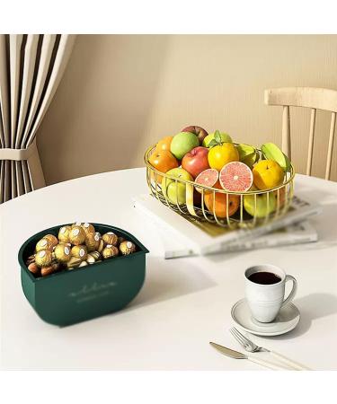Fruit Basket Bowl Metal Fruit Plate Modern Hollow Double Basket Art Fruit Bowl Home Living Room Kitchen Storage Fruit Dish Restaurant Desktop Snack Bowl Fruit Bowls - Buy Online on SooperMarket.com