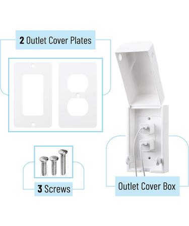 Bates - Baby Safety Outlet Cover Box  Outlet Covers Baby Proofing  Plug Covers for Electrical Outlets  Baby Proof Outlet Covers  Socket Covers for Outlets  Child Proof Outlet Cover  Outlet Box Cover - Buy Online on SooperMarket.com