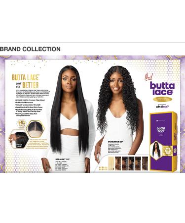 Sensationnel BUTTA Lace Wig - Bohemian 28 (1B) | Extra Wide Front Parting Space | Preplucked Natural Hairline | Human Hair Blend - Buy Online on SooperMarket.com