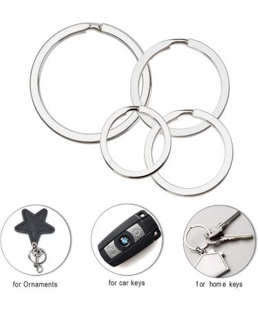 Teskyer Flat Key Ring 40 Pack - Split Metal Key Rings for Home, Car, Office - Organize Keys and Accessories - Silver - 4 Sizes (0.98INCH, 1.10INCH, 1.25INCH, 1.37INCH) - Buy Online on SooperMarket.com