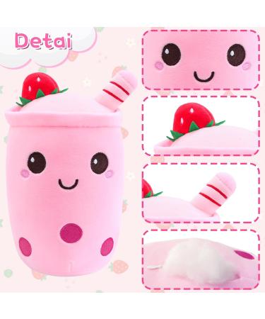 Guiffly Bubble Tea Plush Boba Fluffy Cuddle Pillow Toy - Pink - Buy Online on SooperMarket.com