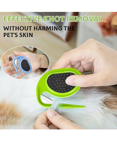 2-Piece Pet Knotting Comb Set | Steel Blade Cat Hair Removal Tool for Knots & Mats - Buy Online on SooperMarket.com