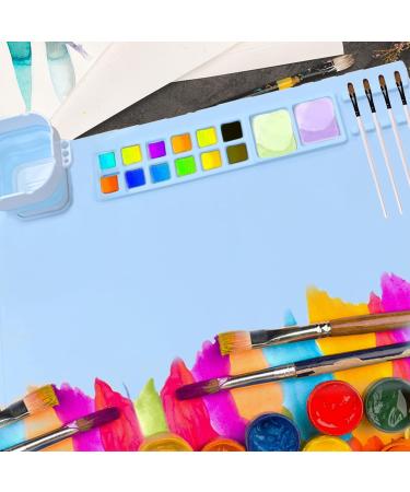 Silicone Craft Mat for Resin & Liquid Casting | Non Stick 20x16 Sheet for Art, Painting, Clay & Play | Includes Cleaning Cup | Blue - Buy Online on SooperMarket.com
