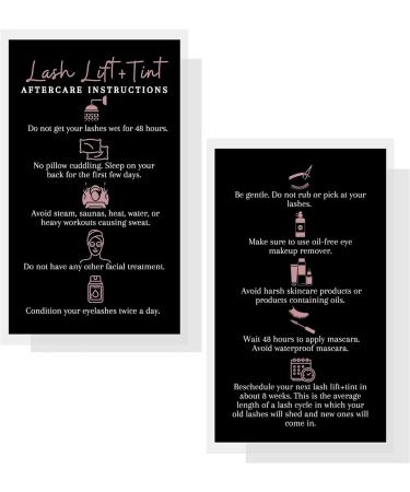 Lash Lift + Tint Aftercare Instruction Cards | 50 Pack | Boutique Marketing LLC | Eyelash Aftercare Kit - Buy Online on SooperMarket.com