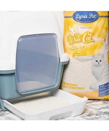 Lyra PET 30L White Cat Litter | Baby Powder Fragrance | Fine Clumping Bentonite | 350% Suction Power | Natural Odor Neutralizer | Clean Home Solution - Buy Online on SooperMarket.com