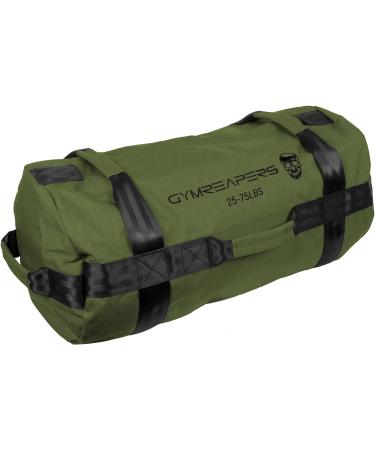 Gymreapers Strength Training Sandbags - Heavy Duty Workout Equipment for Home & Cross Training | Military Conditioning Exercises - OD Green (50-125 lbs) - Buy Online on SooperMarket.com