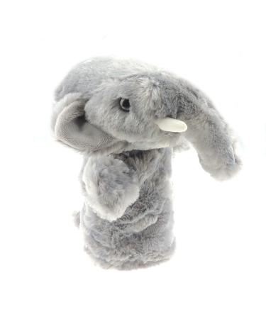 Cute Plush Cuddly Soft Large Kids Childrens Toddlers Boys Girls Role Play Animal Pet Zoo Safari Wildlife Stuffed Toy Interactive Games Hand Puppet Handpuppet 3 4 5 6 7 8 9 10 Year Olds t (Elephant 2)