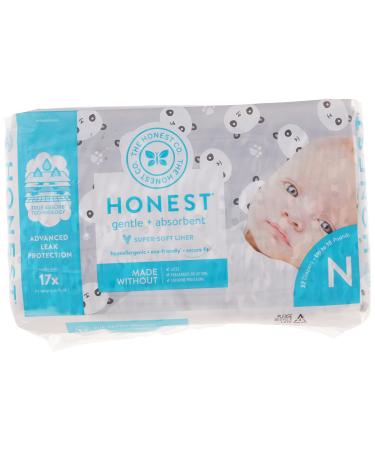 The Honest Company Honest Diapers Super-Soft Liner Newborn Up to 10 Pounds Pandas 32 Diapers