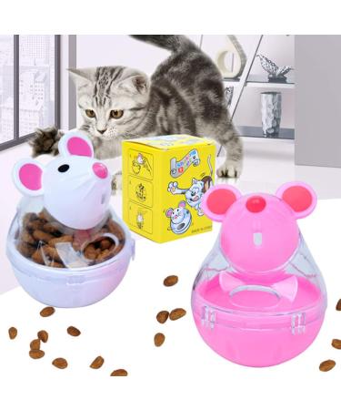 Auxsooul Cat Interactive Toys - 2-Pack Snackball & Food Dispenser for Cats - Intelligence & Treat Play - Buy Online on SooperMarket.com