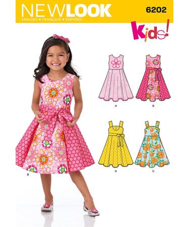 Simplicity Creative Patterns New Look 6202 Child's Dress and Sash, A (3-4-5-6-7-8)