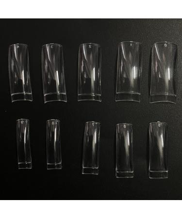 Pack of 500 Artificial Nail Tips French Acrylic Style UV Gel Fake Nail Full Cover Artificial Fingernails Tip Fake Art Nails Suitable for Both Beginners & Experienced Nail Artists Clear - Buy Online on SooperMarket.com