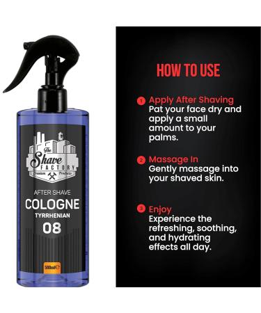 the shave factory Pump Spray After Shave Cologne - Aftershave Cologne Aftershave For Men (08 Tyrrhenian) - Buy Online on SooperMarket.com