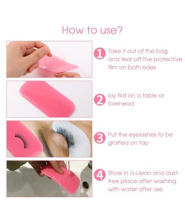 6pc Silicone False Eyelash Holder Pads for Extensions - Pink & Transparent - Buy Online on SooperMarket.com