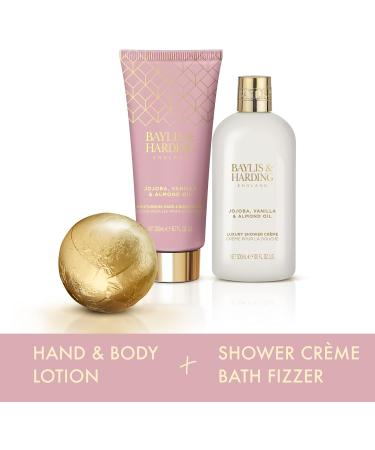 Baylis & Harding Jojoba Vanilla & Almond Oil Luxury Bathing Gift Set - Vegan Friendly | Pack of 1 - Buy Online on SooperMarket.com