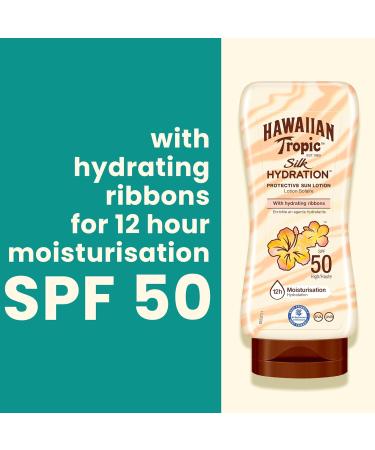 HAWAIIAN TROPIC - Silk Hydration | Protective Lightweight Sun Lotion SPF 50 | 180 ml - Buy Online on SooperMarket.com