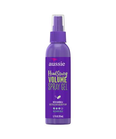 Aussie Headstrong Volume Spray Hair Gel Maximum Hold 5.7 oz (Pack of 2) Tropical Fruits and Violets 5.7 Fl Oz (Pack of 2)