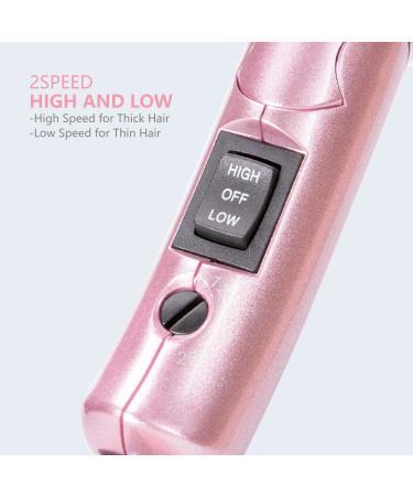 DAN Technology Travel Hair Dryer - Dual Voltage Mini Blow Dryer with Concentrator and Diffuser - European Plug Pink Blow Dryer for Women - Buy Online on SooperMarket.com