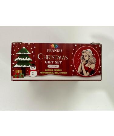EBANKU Christmas Acrylic Powder Set - 6 Color Professional Nail Extension Kit for Long-Lasting Nail Art - No Lamp Needed | Perfect for Christmas Party - Buy Online on SooperMarket.com