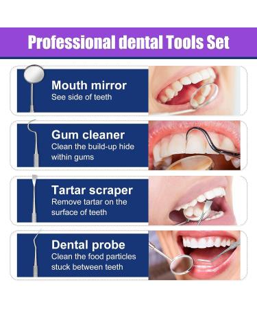 QQCherry Temporary Teeth Repair Kit - Fix Missing and Broken Teeth, Includes Mouth Mirror, Tartar Scraper, Dental Probe - Regain Confidence and Smile Blue - Buy Online on SooperMarket.com