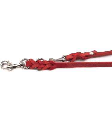 Adjustable Fat Leather Dog Leash for Small & Large Dogs - 2m 2.4m 2.8m 3.5m 5m - Red - Durable & Stylish - Buy Online on SooperMarket.com