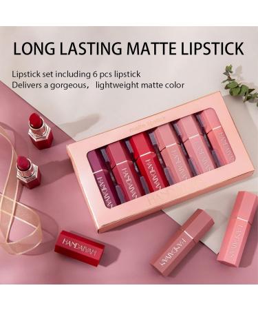 Long Lasting Matte Lipstick Set - Waterproof Velvet Lip Gloss for Women - Professional Cosmetics Makeup Gift - Buy Online on SooperMarket.com