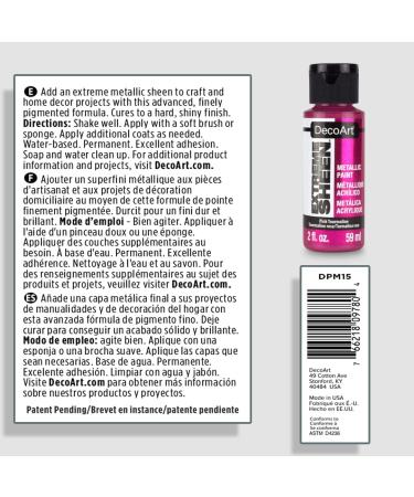 DecoArt Acrylic 2 Ounce Pink Tourmaline Extreme Sheen Paint 2 Fl Oz (Pack of 1) Pink Tourmaline - Buy Online on SooperMarket.com
