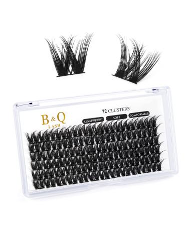 Cluster Lashes B17 C Curl 72 Clusters B&Q Lash Clusters Individual Lashes Volume Eyelash Clusters DIY Lash Extensions Soft Wispy Cluster Eyelash Extensions DIY at Home (B17 C-10-16mix) C-10-16 MIX B 17