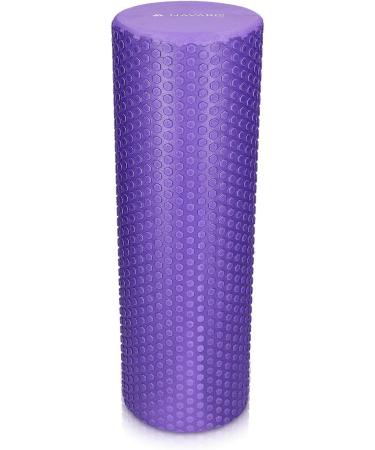 Navaris Pilates Foam Roller 45cm - Violet Fascia Roll for Back Fitness & Massage - Ideal for Yoga & Pilates - Buy Online on SooperMarket.com