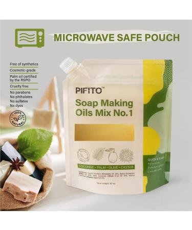Pifito Soap Making Oils Mix No. 1: 60 Oz Pre-Measured Blend for Cold Process Soap Making - Supplies Included - Buy Online on SooperMarket.com
