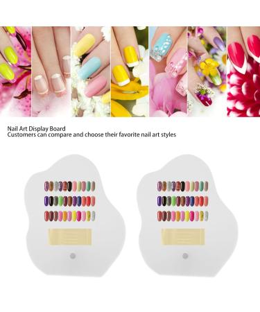 2 x Nail Holder - Acrylic Nail Tip Scoring Panel for Home Nail Studio | Beginner-Friendly Nail Art Display Rack - Buy Online on SooperMarket.com