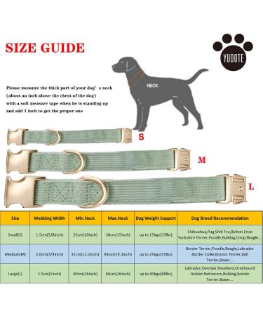 Yudote Ultra-Like Dog Collar for Small Dogs - Natural Cotton Cord for Sensitive Skin - Sage Green (1-Pack) - Buy Online on SooperMarket.com
