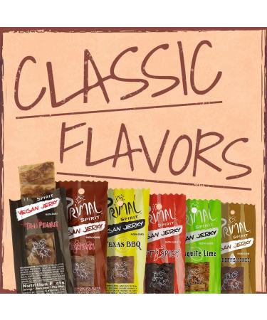 Primal Spirit Vegan Jerky - Classic Thai Peanut Flavor, 10g Plant-Based Protein, Non-GMO, 24-Pack - Buy Online on SooperMarket.com